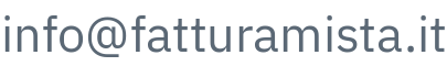 Indirizzo email di Fatturamista, pubblicato in immagine